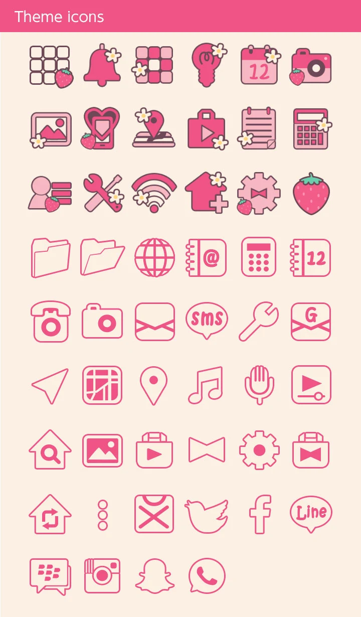 Strawberry Checks +HOME Theme screenshot